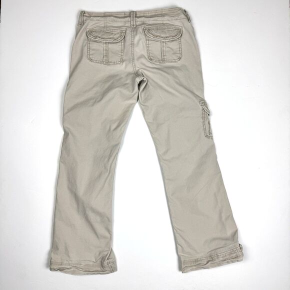 Y2K Abercrombie & Fitch  Khaki Ultra Low Rise  Prep Preppy Cargo Pants, Sz. 2 - Picture 2 of 16